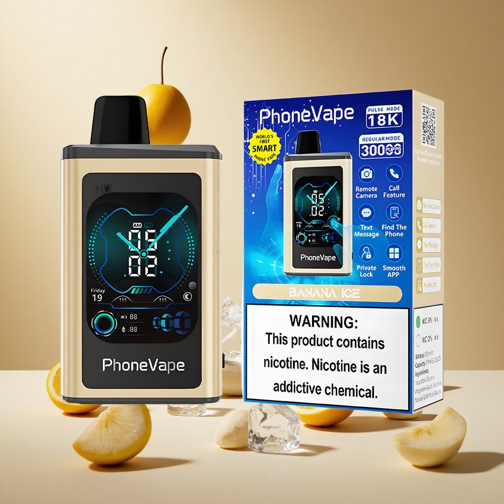 Banana Ice JNR PhoneVape 30000 puffs wholesale vapes Ireland Turbo Mode App Controlled