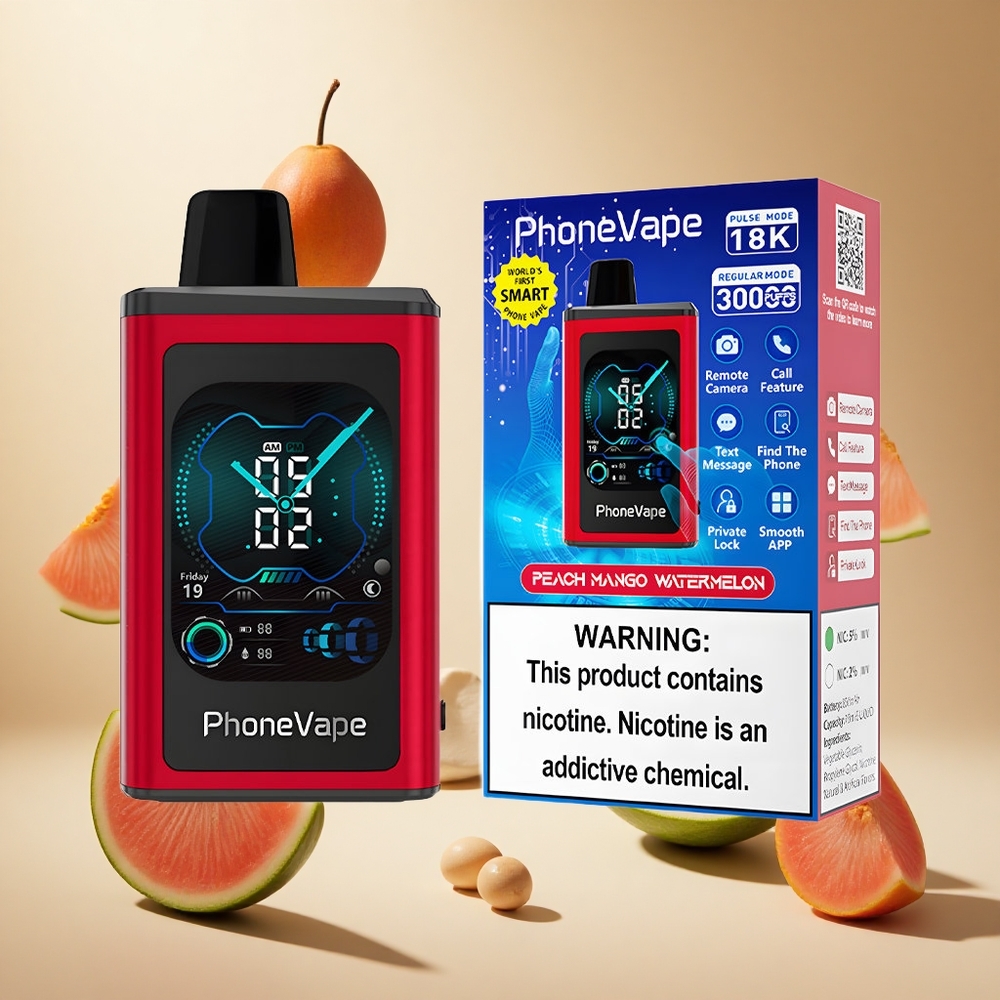 Peach Mango Watermelon JNR PhoneVape 30000 puffs wholesale vapes Ireland Turbo Mode App Controlled