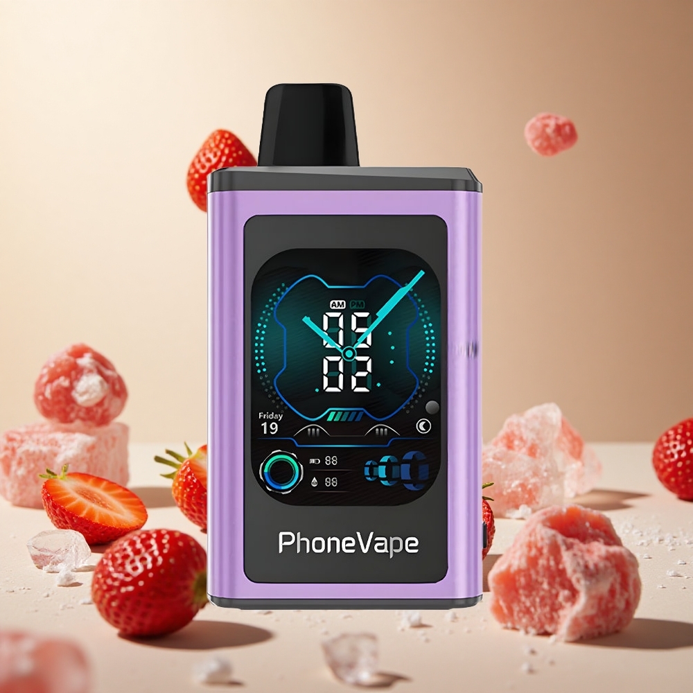 Strawberry Ice JNR PhoneVape 30000 puffs wholesale vapes Ireland Turbo Mode Full Display Screen