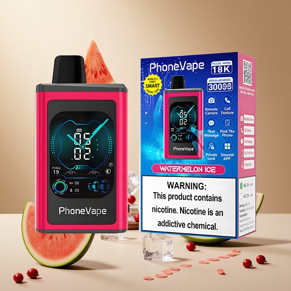 Watermelon Ice JNR PhoneVape 30000 puffs wholesale vapes Ireland App Controlled Turbo Mode