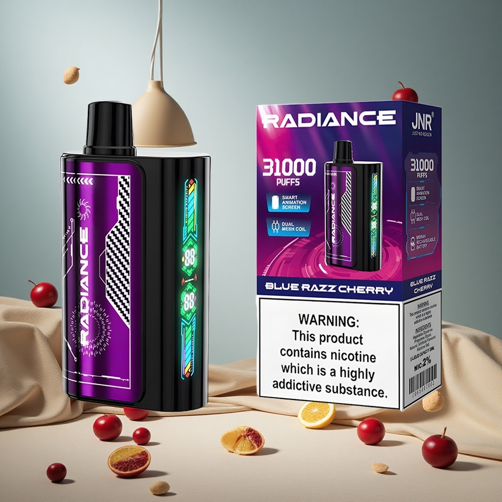Blue Razz Cherry JNR Radiance 31000 Puffs wholesale vapes Ireland Dual Mesh Coil
