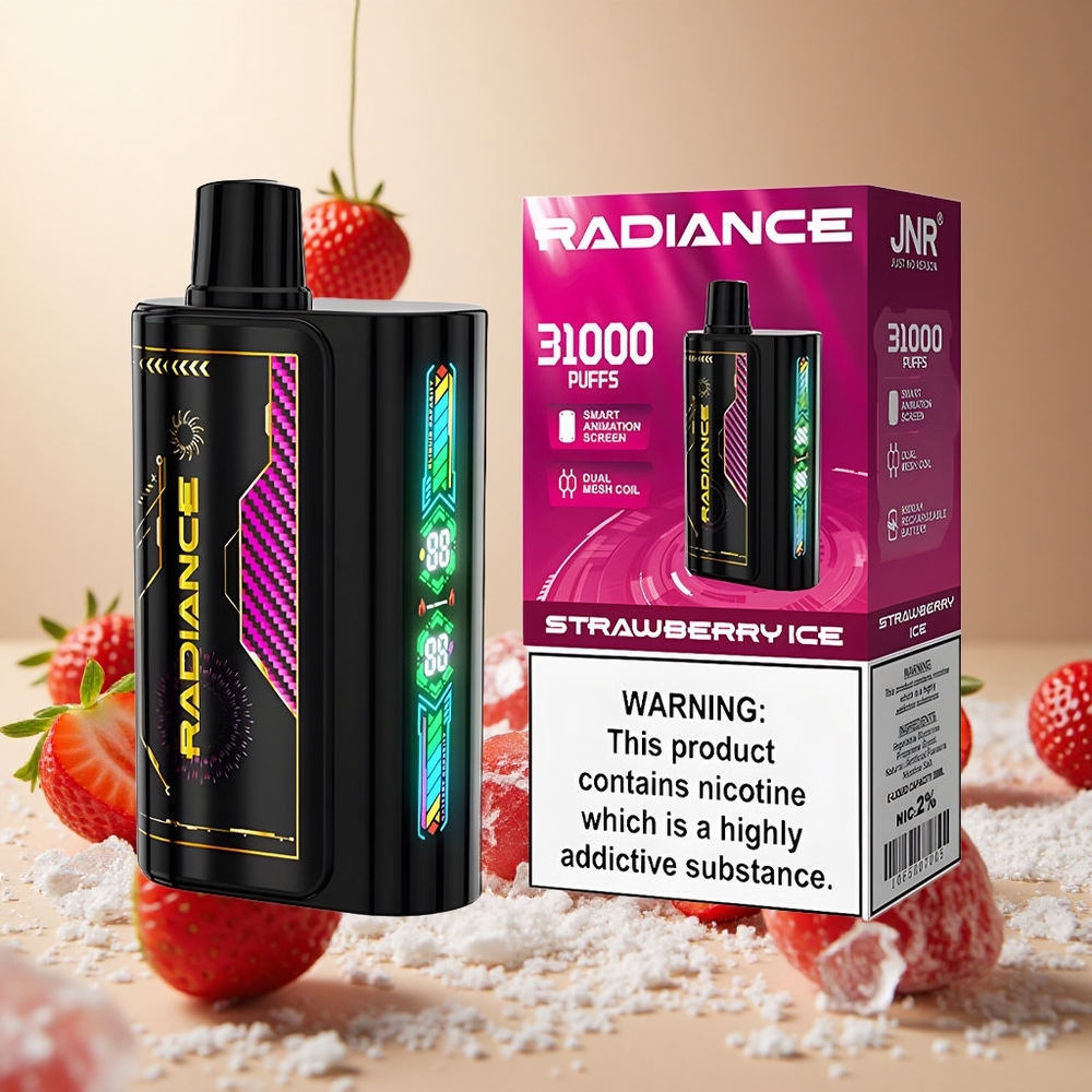 Strawberry Ice JNR Radiance 31000 Puffs Dual Mesh Coil wholesale vapes Ireland