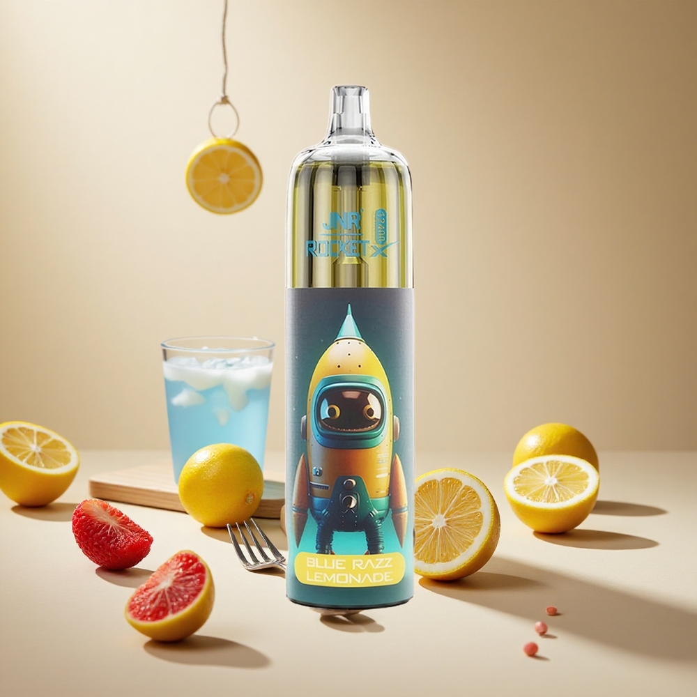 Blue Razz Lemonade JNR Rocket-X 12400 Puffs Disposable Vape RGB Lights wholesale vapes Ireland Adjustable Airflow