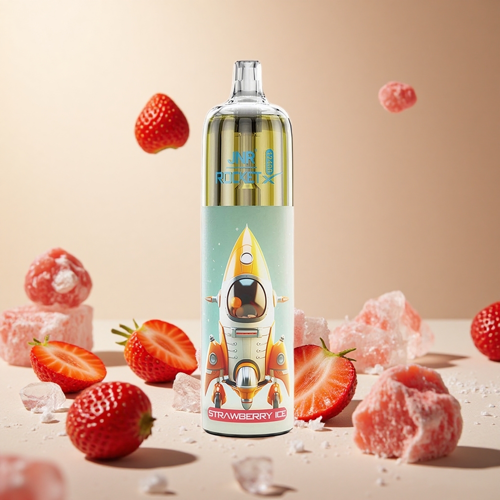 Strawberry Ice JNR Rocket-X 12400 Puffs Disposable Vape with RGB Lights wholesale vapes Ireland
