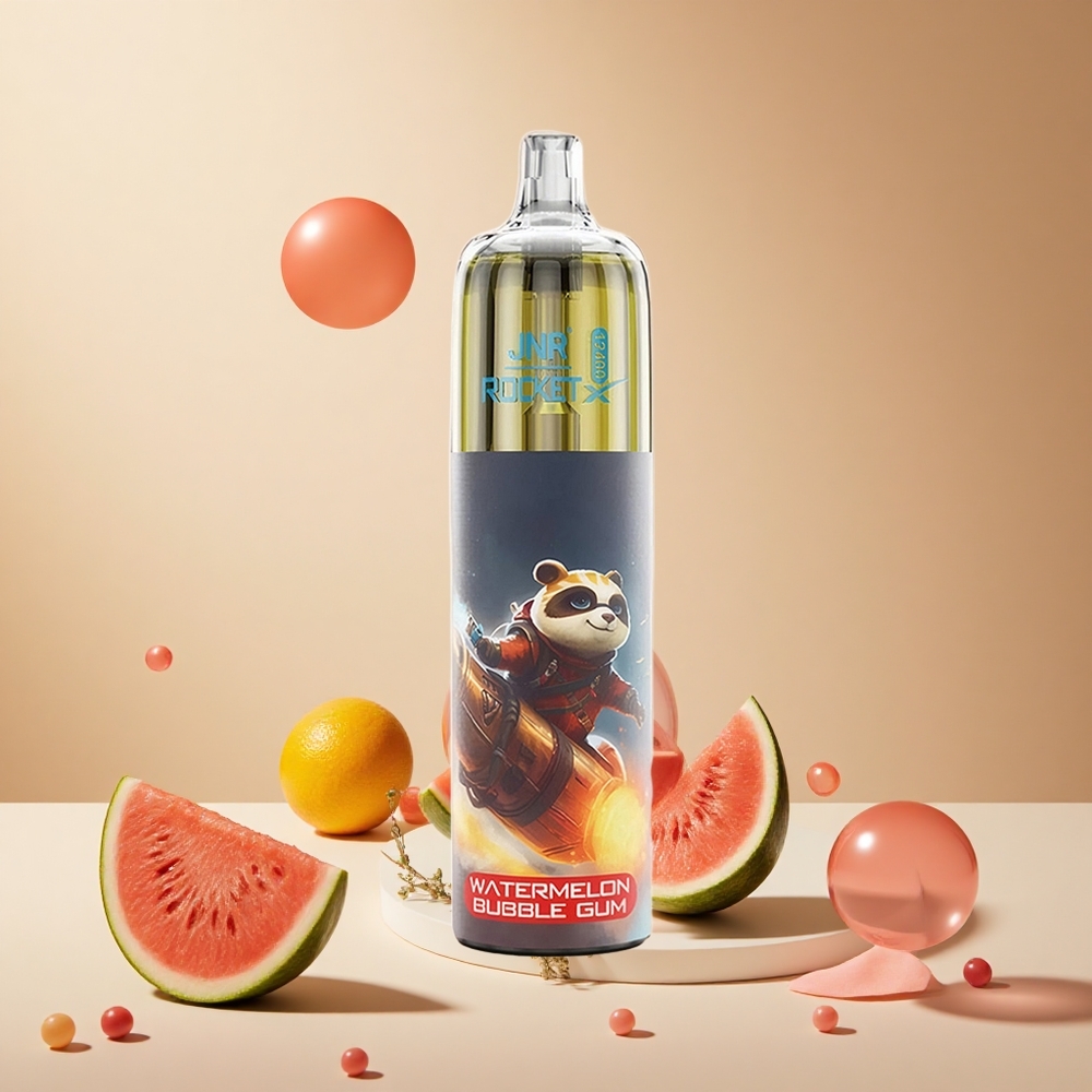Watermelon Bubble Gum JNR Rocket-X 12400 Puffs wholesale vapes Ireland RGB Lights Type-C