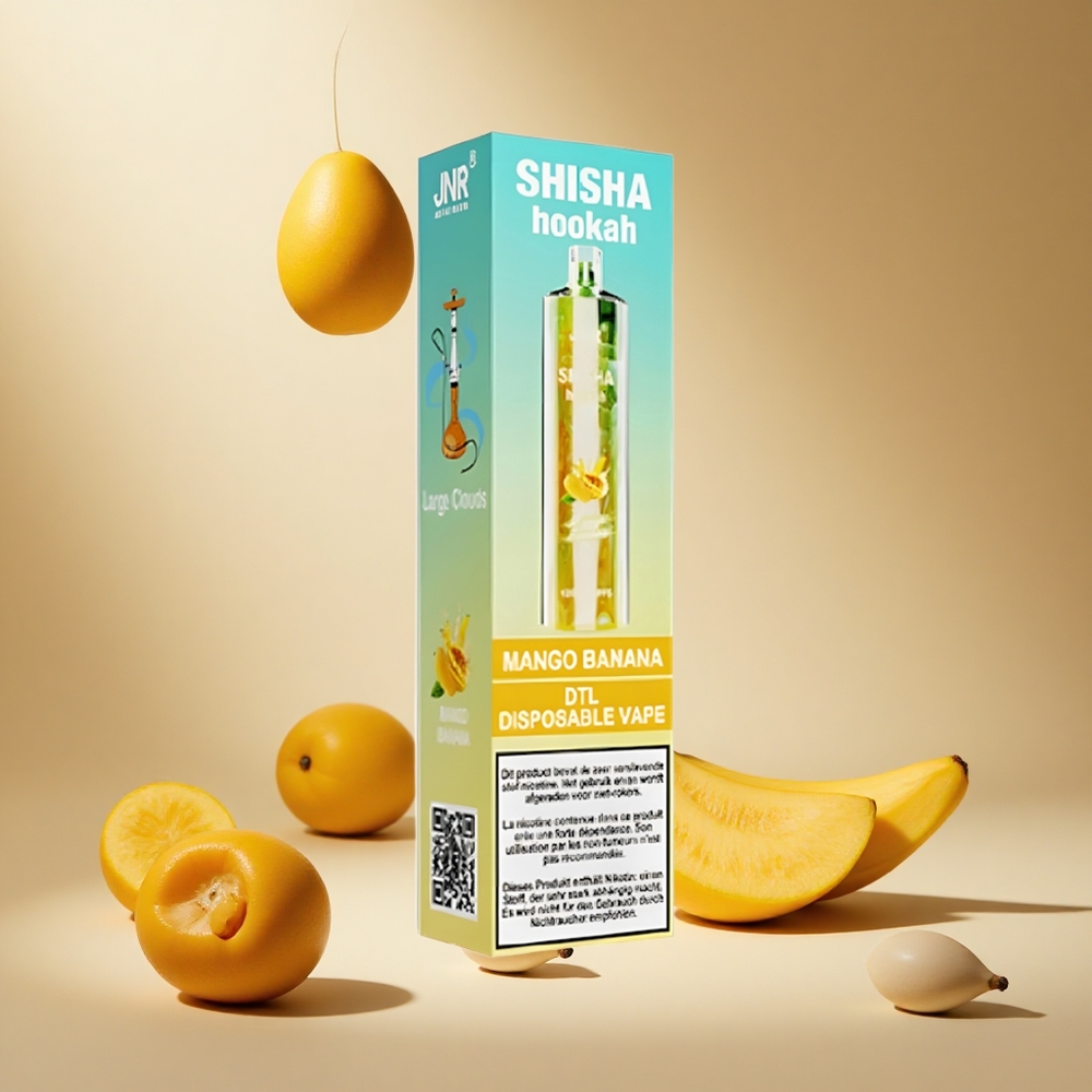 Mango Banana JNR Shisha Hookah 12000 Puffs wholesale vapes Ireland Type-C Fast Charging