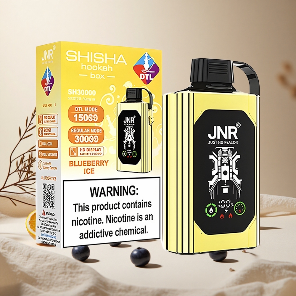 Blueberry Ice JNR Shisha Hookah Box 20500 Puffs wholesale vapes Ireland HD Display Type-C Quick Charge