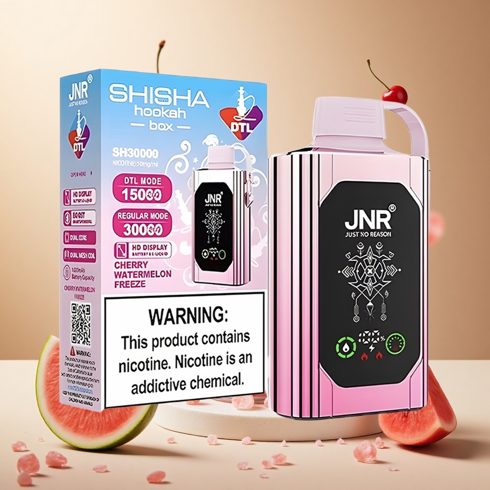 Cherry Watermelon Freeze JNR Shisha Hookah Box 20500 Puffs wholesale vapes Ireland HD Display Dual Mesh Coil