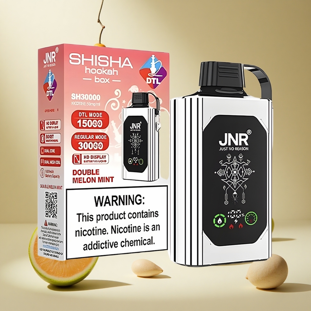 Double Melon Mint JNR Shisha Hookah Box 20500 Puffs wholesale vapes Ireland HD Display Type-C Quick Charge
