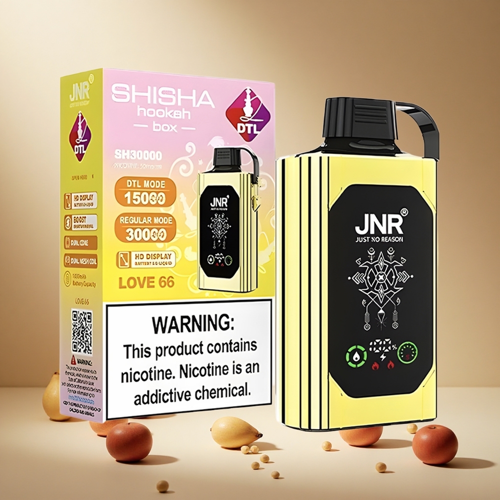 Love 66 JNR Shisha Hookah Box 20500 Puffs Dual Mesh Coil wholesale vapes Ireland HD Display