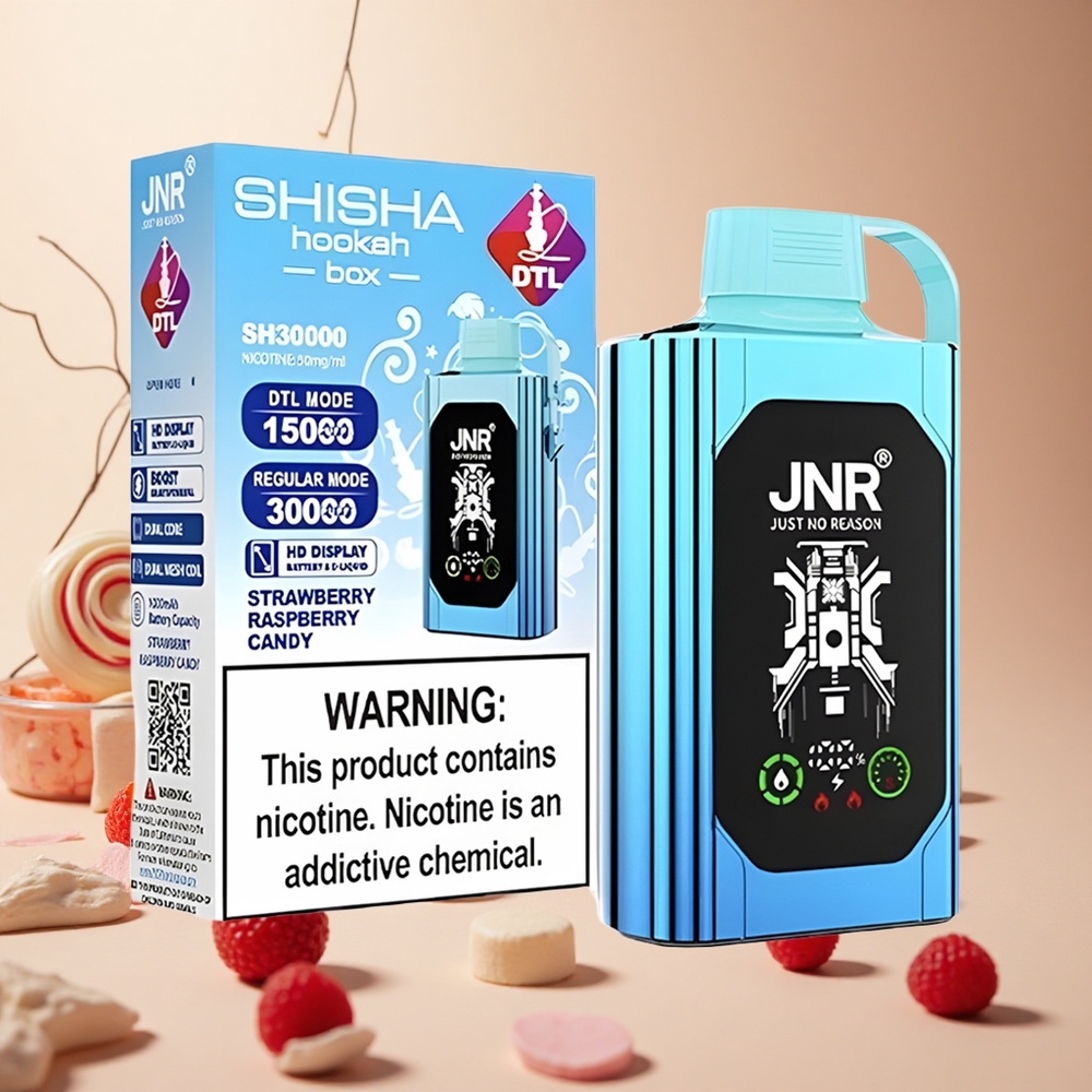Strawberry Raspberry Candy JNR Shisha Hookah Box 20500 Puffs wholesale vapes Ireland HD Display Type-C