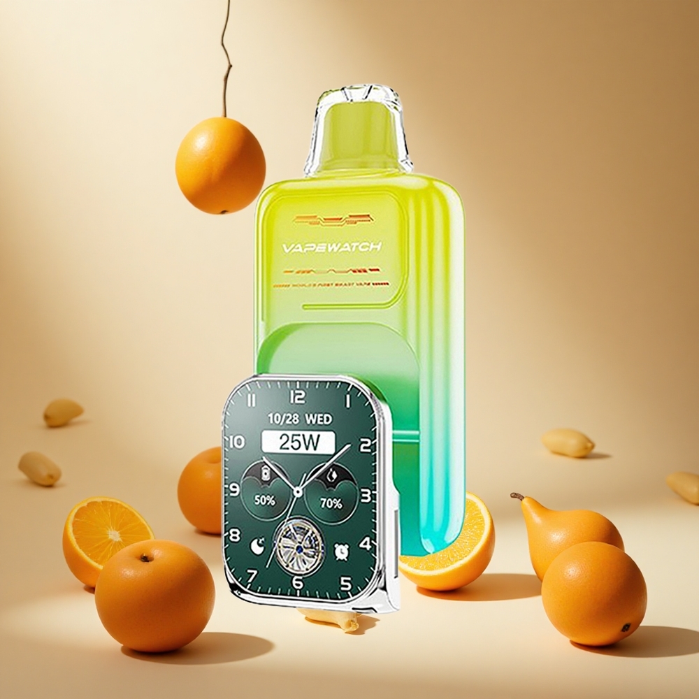 Orange Mango JNR Vape Watch 30000 Puffs wholesale vapes Ireland Dual Mesh Coil