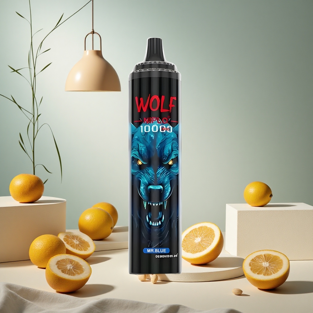 Mr Blue JNR Wolf Niplo 10000 Puffs wholesale vapes Ireland Type-C Fast Charging
