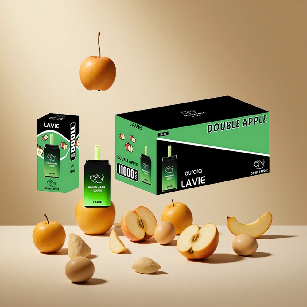 Double Apple LAVIE Aurora 11000 Puffs wholesale vapes Ireland 22ML Type C Rechargeable