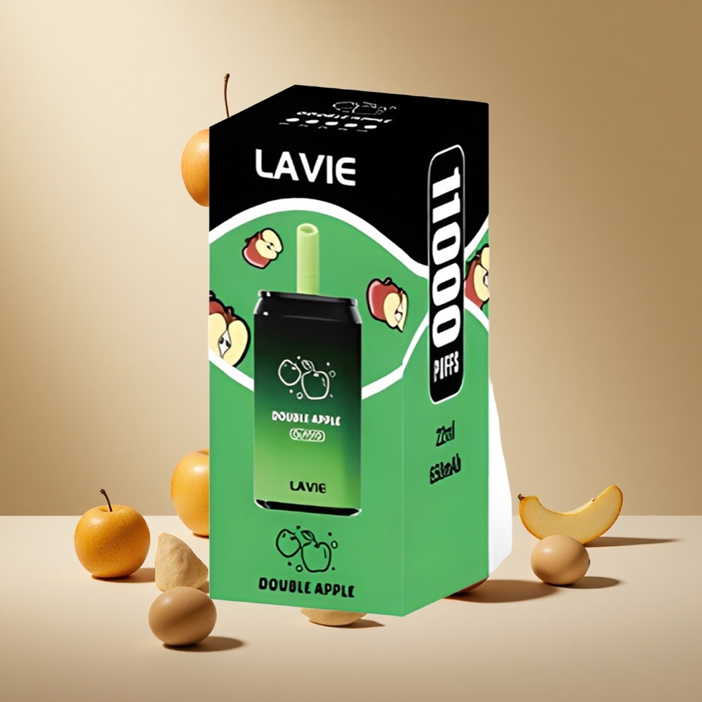 Double Apple LAVIE Aurora 11000 Puffs wholesale vapes Ireland 22ML Type C Rechargeable