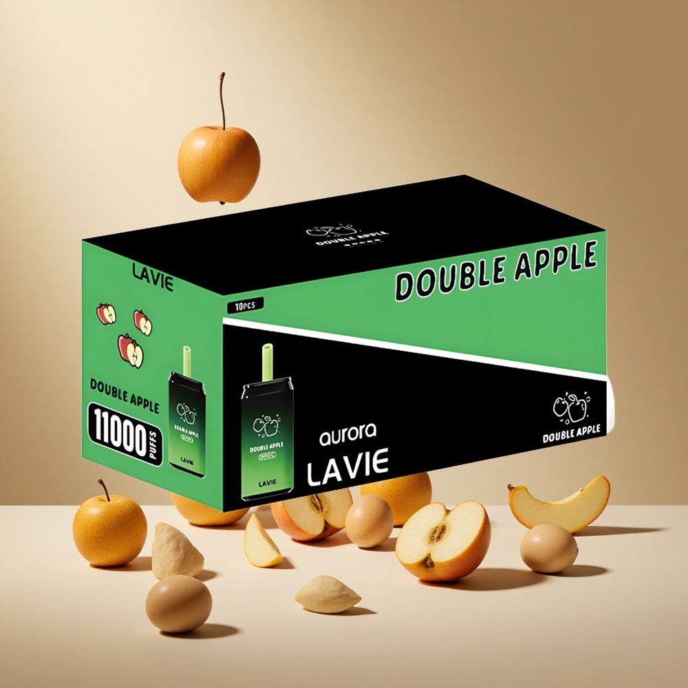 Double Apple LAVIE Aurora 11000 Puffs wholesale vapes Ireland 22ML Type C Rechargeable