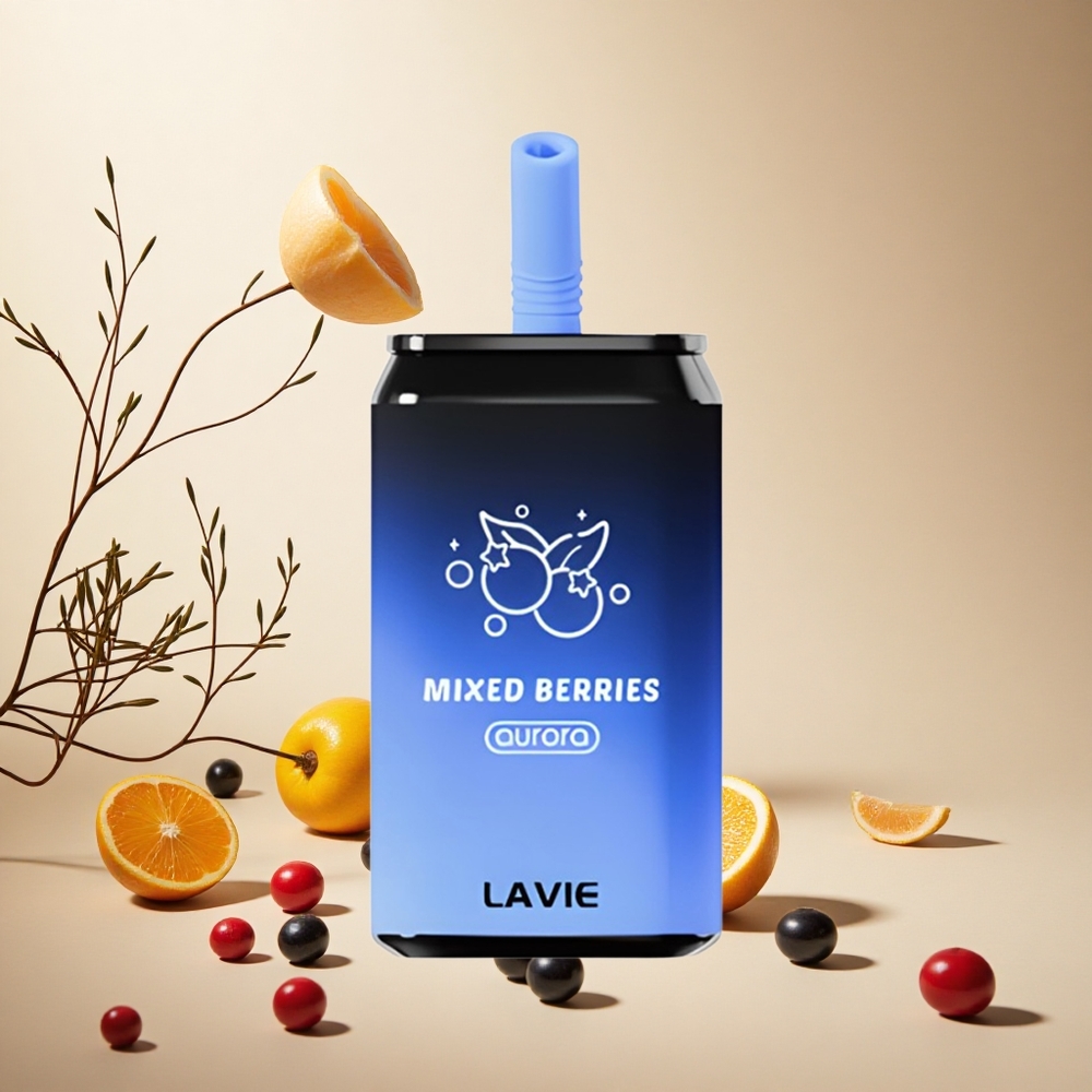 Mixed Berries LAVIE Aurora 11000 Puffs 22ML E-Liquid wholesale vapes Ireland Type C Rechargeable