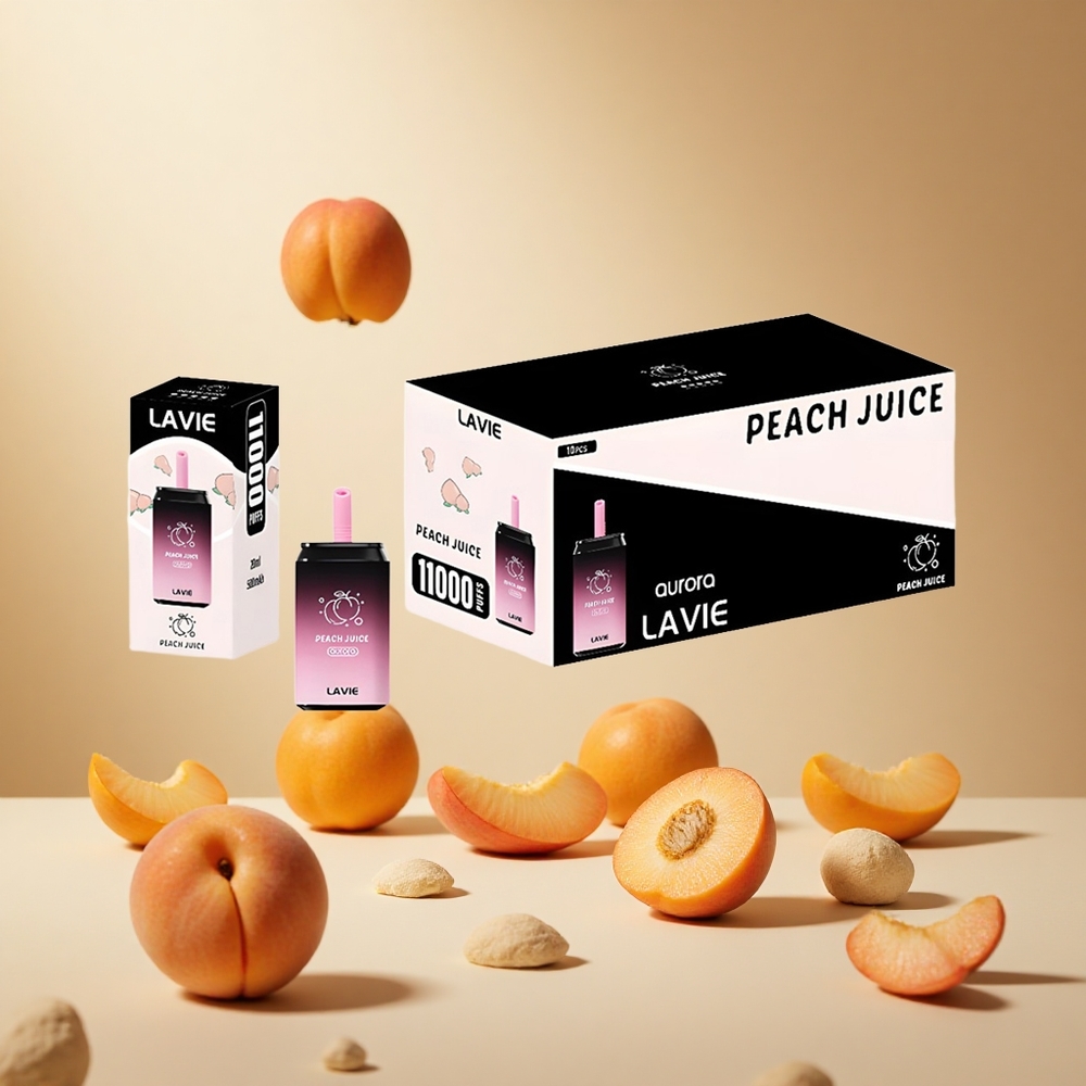 Peach Juice LAVIE Aurora 11000 Puffs Disposable Vape 22ML Type C Rechargeable wholesale vapes Ireland