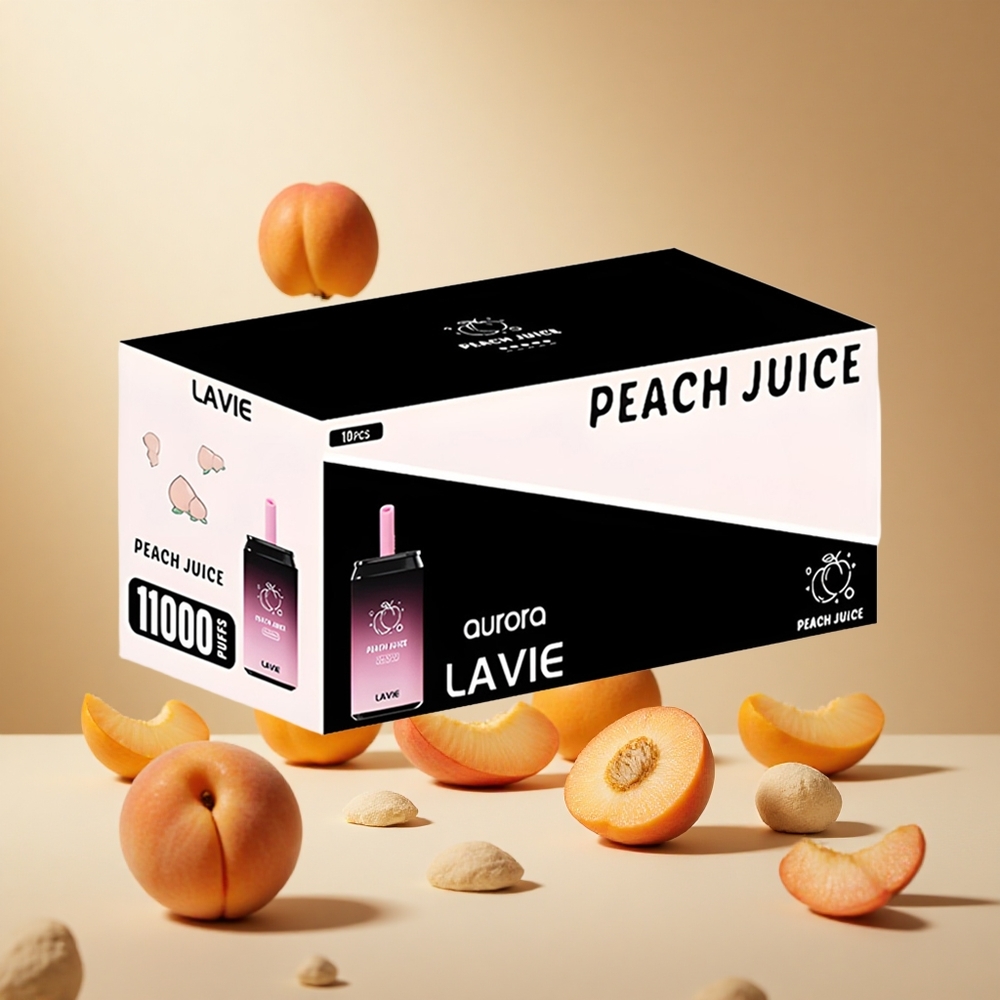 Peach Juice LAVIE Aurora 11000 Puffs Disposable Vape 22ML Type C Rechargeable wholesale vapes Ireland