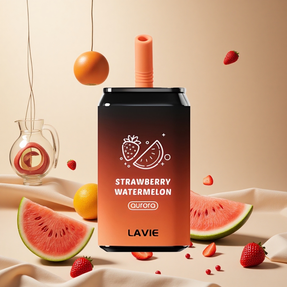Strawberry Watermelon LAVIE Aurora 11000 Puffs 22ML wholesale vapes Ireland Type C Rechargeable