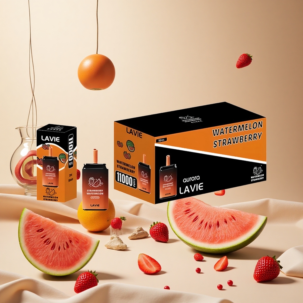Strawberry Watermelon LAVIE Aurora 11000 Puffs 22ML wholesale vapes Ireland Type C Rechargeable