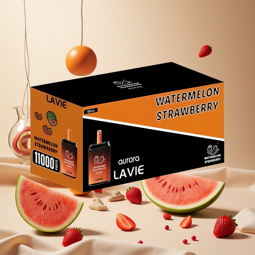 Strawberry Watermelon LAVIE Aurora 11000 Puffs 22ML wholesale vapes Ireland Type C Rechargeable