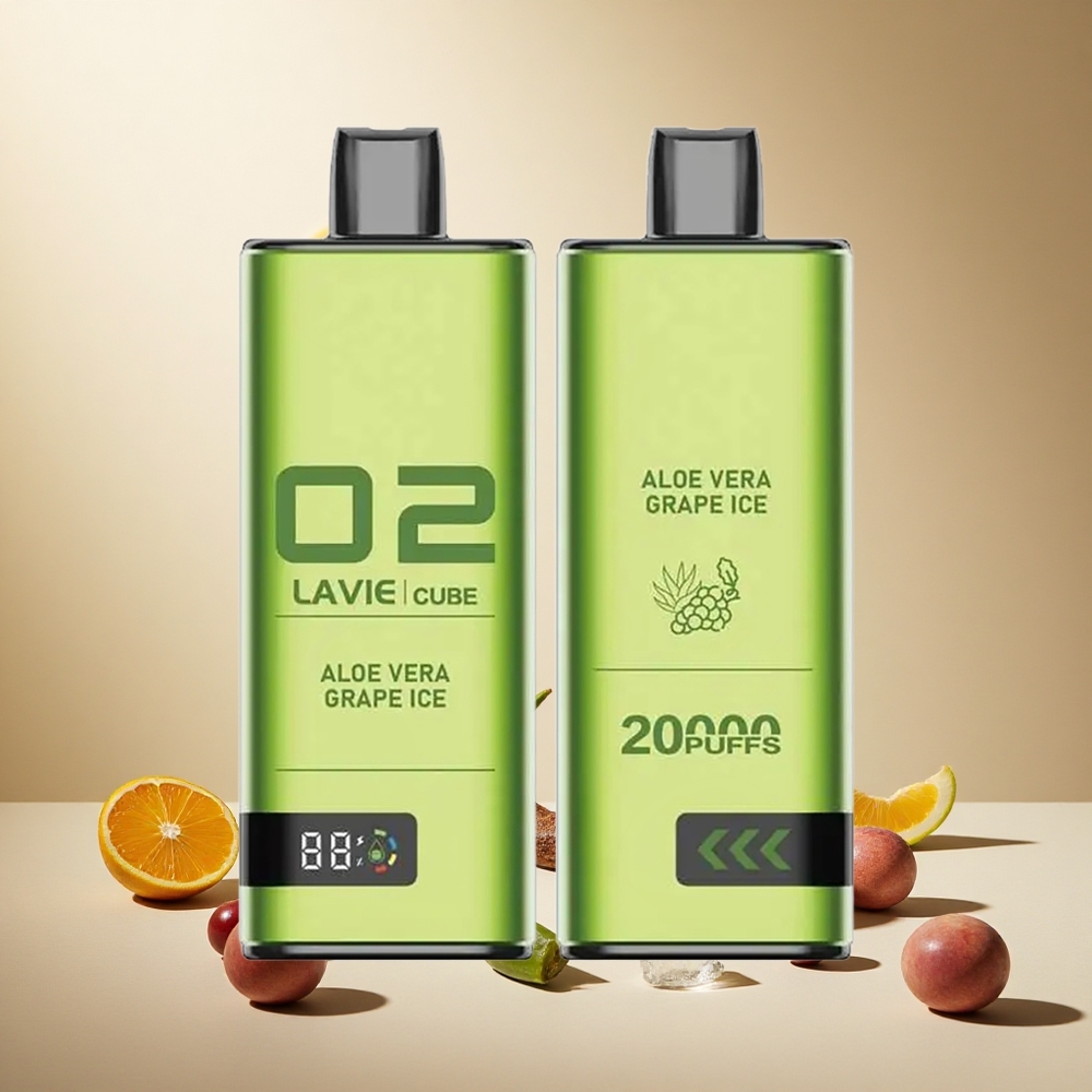 Aloe Vera Grape Ice Lavie Cube 20000 Puffs wholesale vapes Ireland Disposable Vape