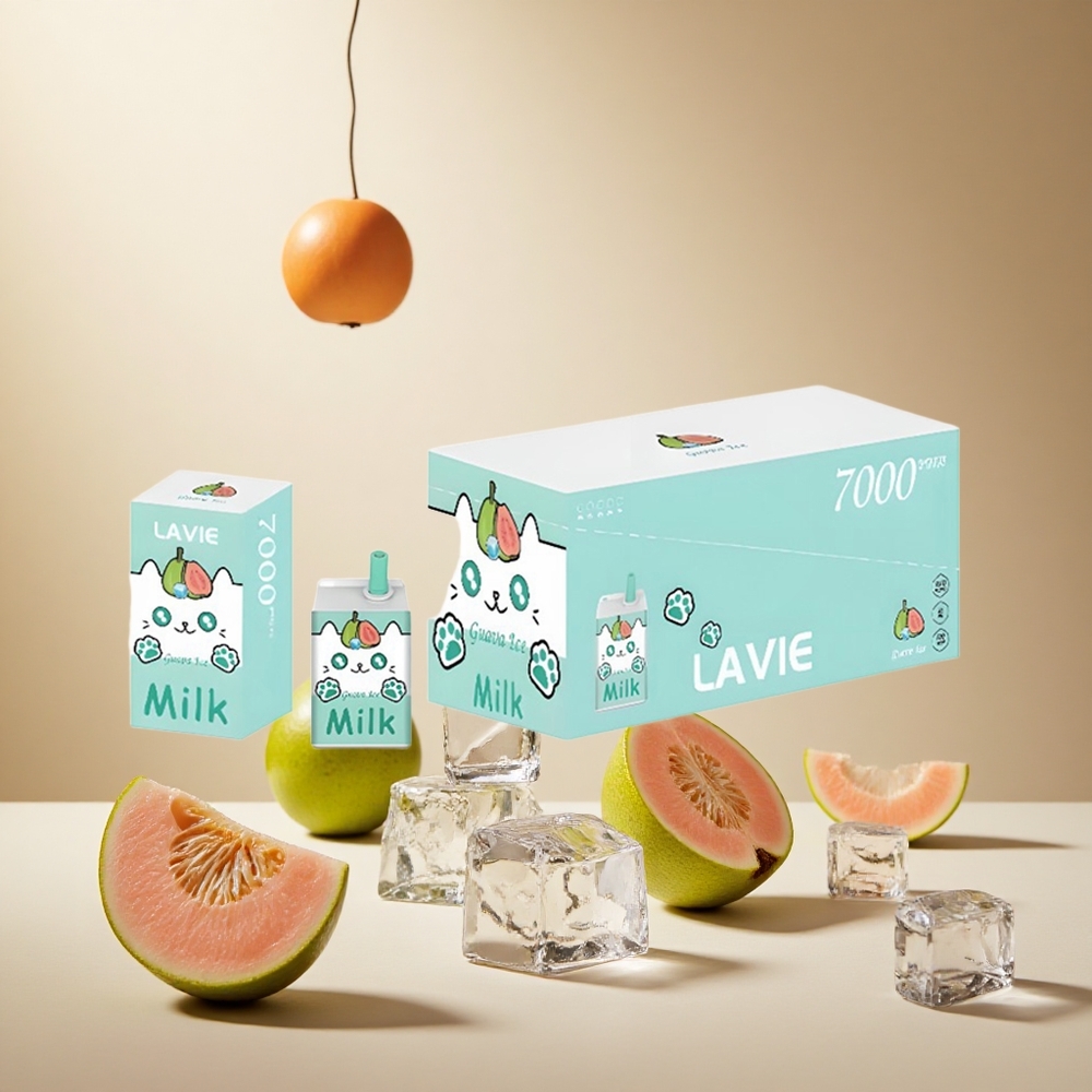 Guava Ice LAVIE Milk 7000 Puffs 16ML wholesale vapes Ireland Type C Rechargeable