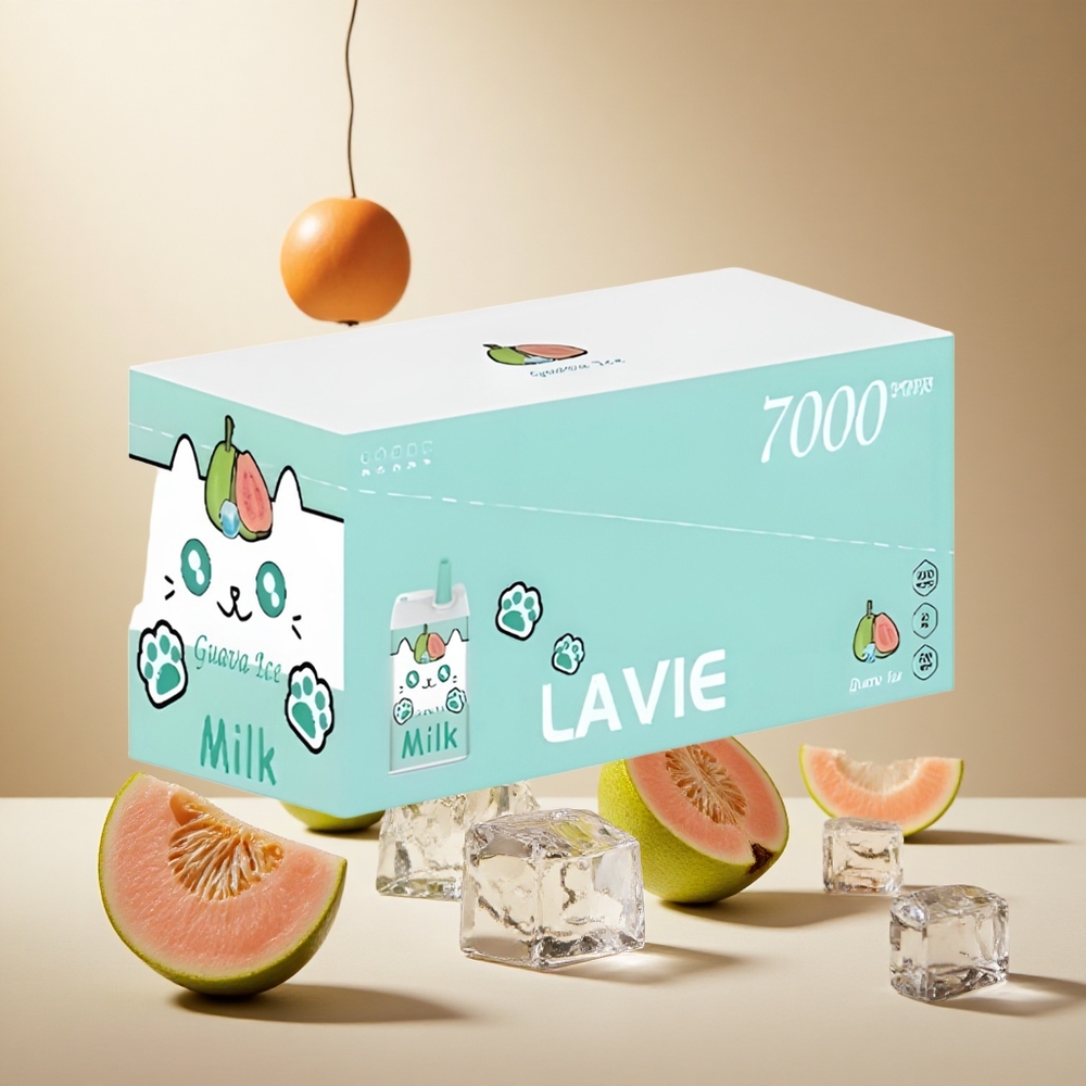 Guava Ice LAVIE Milk 7000 Puffs 16ML wholesale vapes Ireland Type C Rechargeable