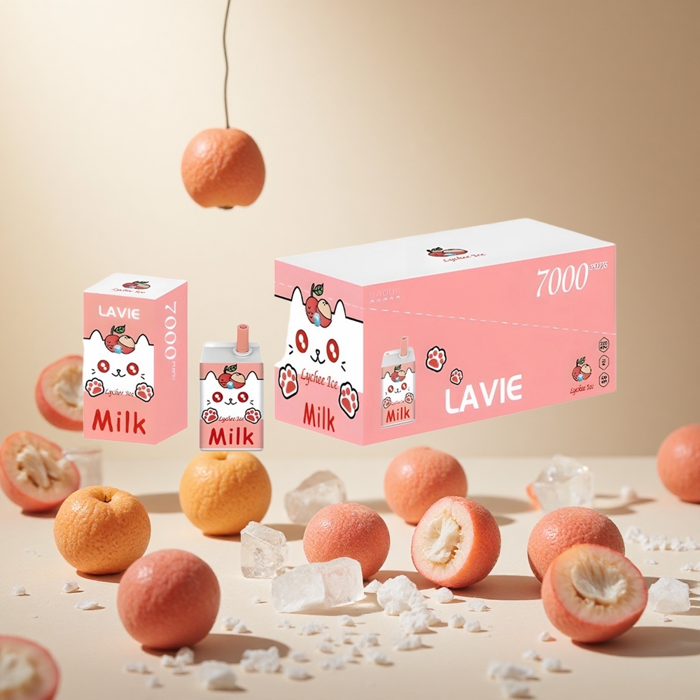 Lychee Ice LAVIE Milk 7000 Puffs wholesale vapes Ireland 16ML Type C