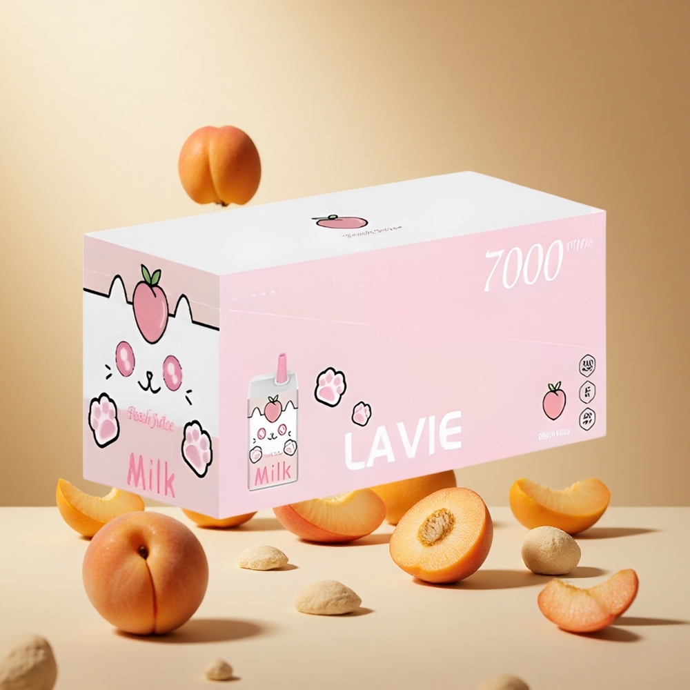 Peach Juice LAVIE Milk 7000 Puffs wholesale vapes Ireland 16ML Type C Rechargeable