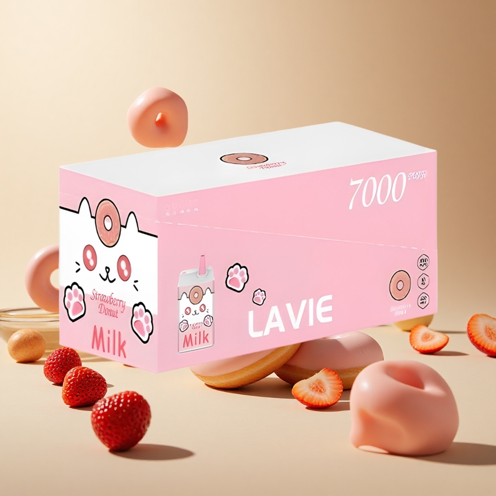 Strawberry Donut LAVIE Milk 7000 Puffs 16ML wholesale vapes Ireland Type C Rechargeable