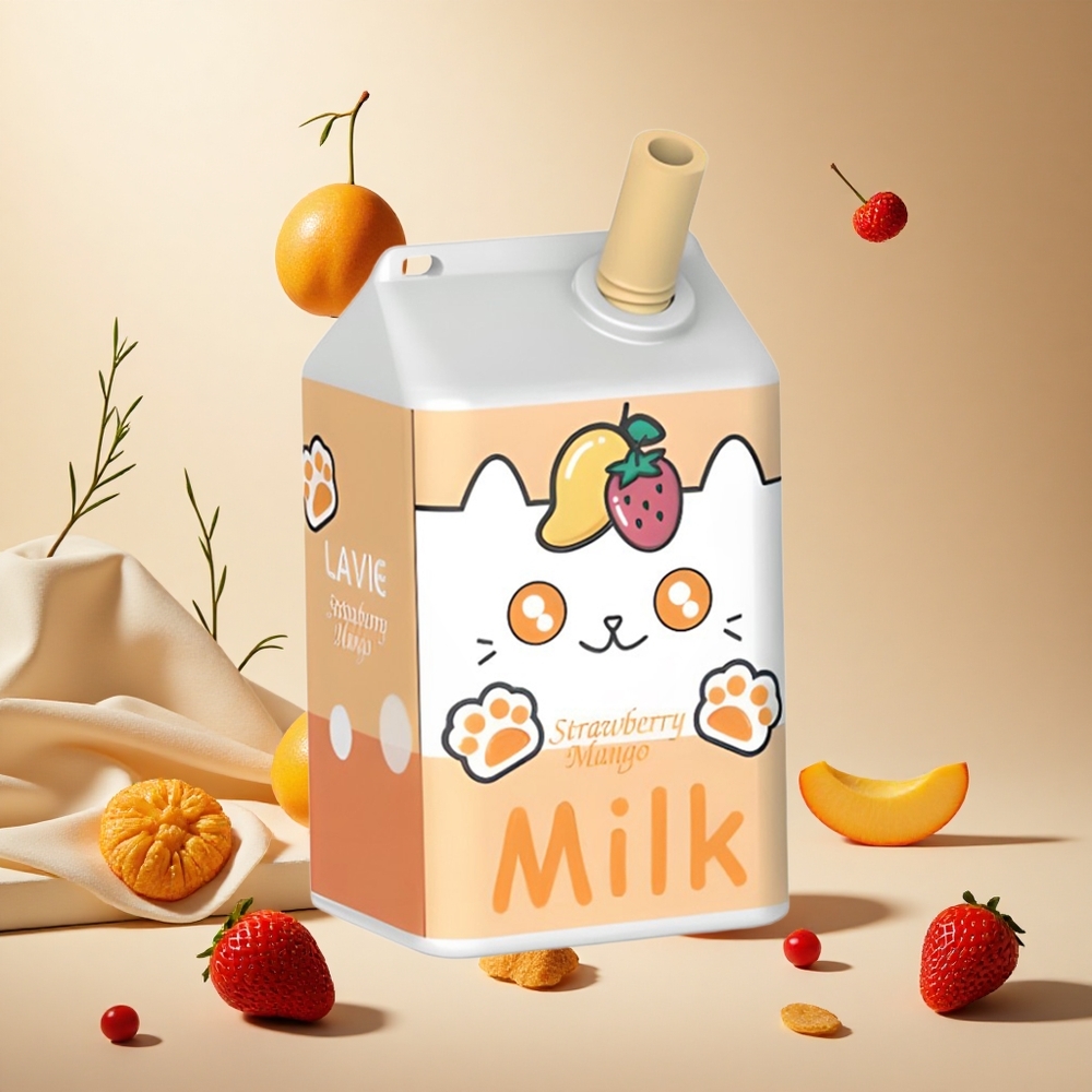 Strawberry Mango LAVIE Milk 7000 Puffs Wholesale Vapes Ireland Rechargeable 16ML