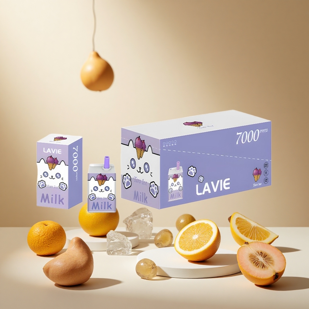 Taro Ice LAVIE Milk 7000 Puffs wholesale vapes Ireland Rechargeable Type-C