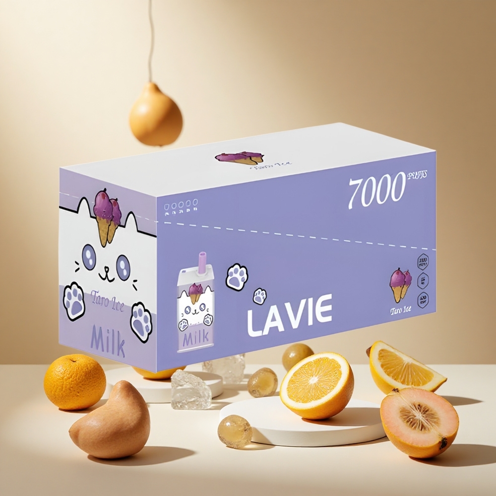 Taro Ice LAVIE Milk 7000 Puffs wholesale vapes Ireland Rechargeable Type-C