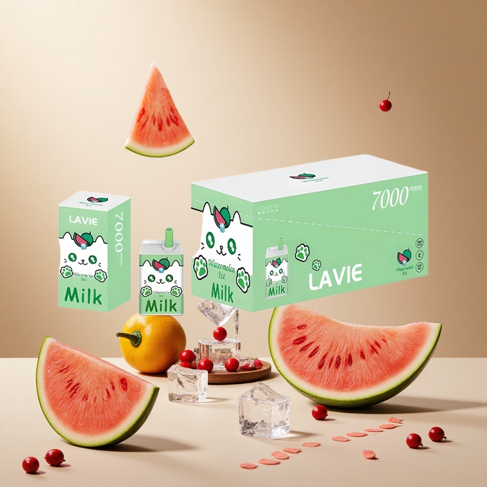 Watermelon Ice LAVIE Milk 7000 Puffs wholesale vapes Ireland 16ML Type C Rechargeable