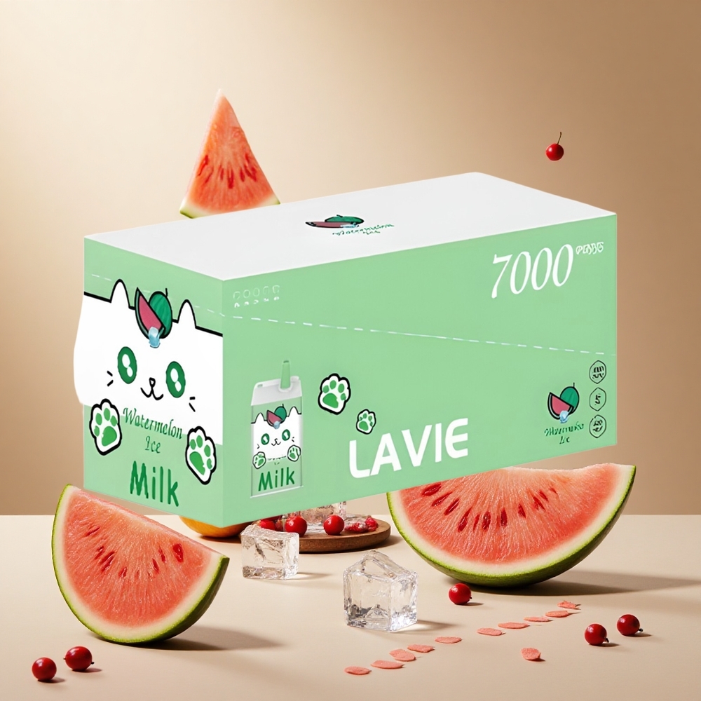Watermelon Ice LAVIE Milk 7000 Puffs wholesale vapes Ireland 16ML Type C Rechargeable