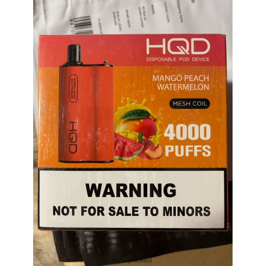 HQD Vape Store - HQD BOX 4000 PUFFS Mango Peach Watermelon 8J2BB4107