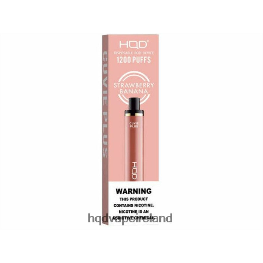 HQD Disposable Flavors - HQD CUVIE PLUS DISPOSABLE VAPE Strawberry Banana 8J2BB4256