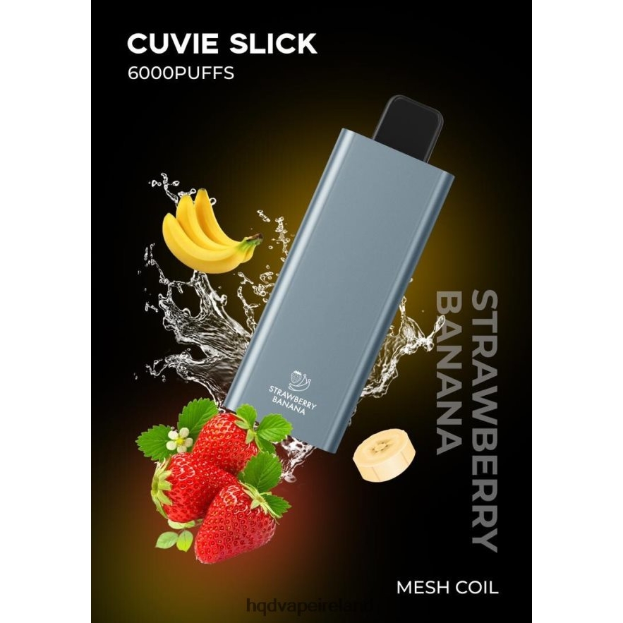 HQD Ireland - HQD CUVIE SLICK 6000 PUFFS Slick Strawberry Banana 8J2BB432