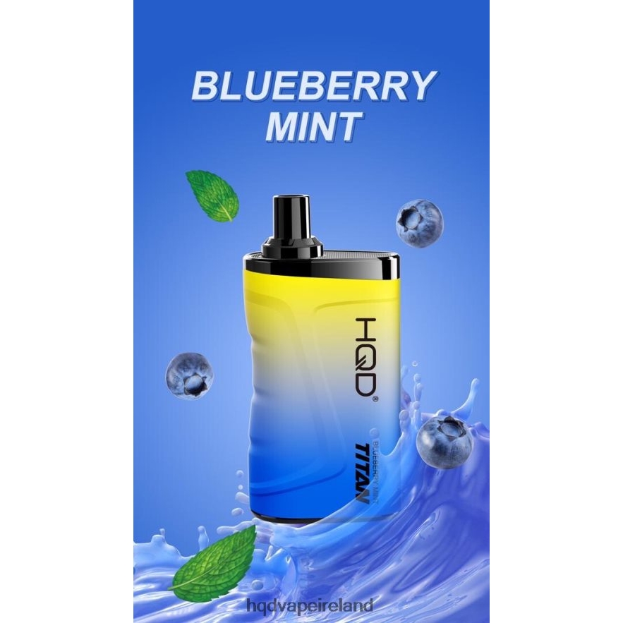 HQD Disposable Flavors - HQD TITAN 7000 PUFFS Blueberry Mint 8J2BB46